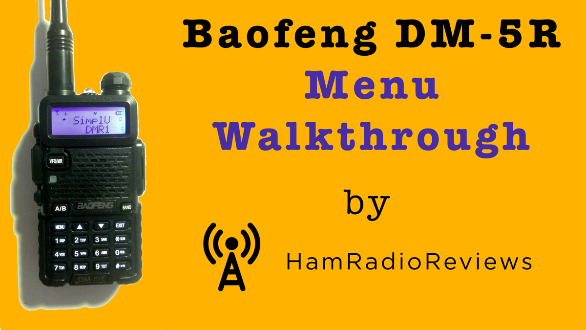 Baofeng DM-5R menu