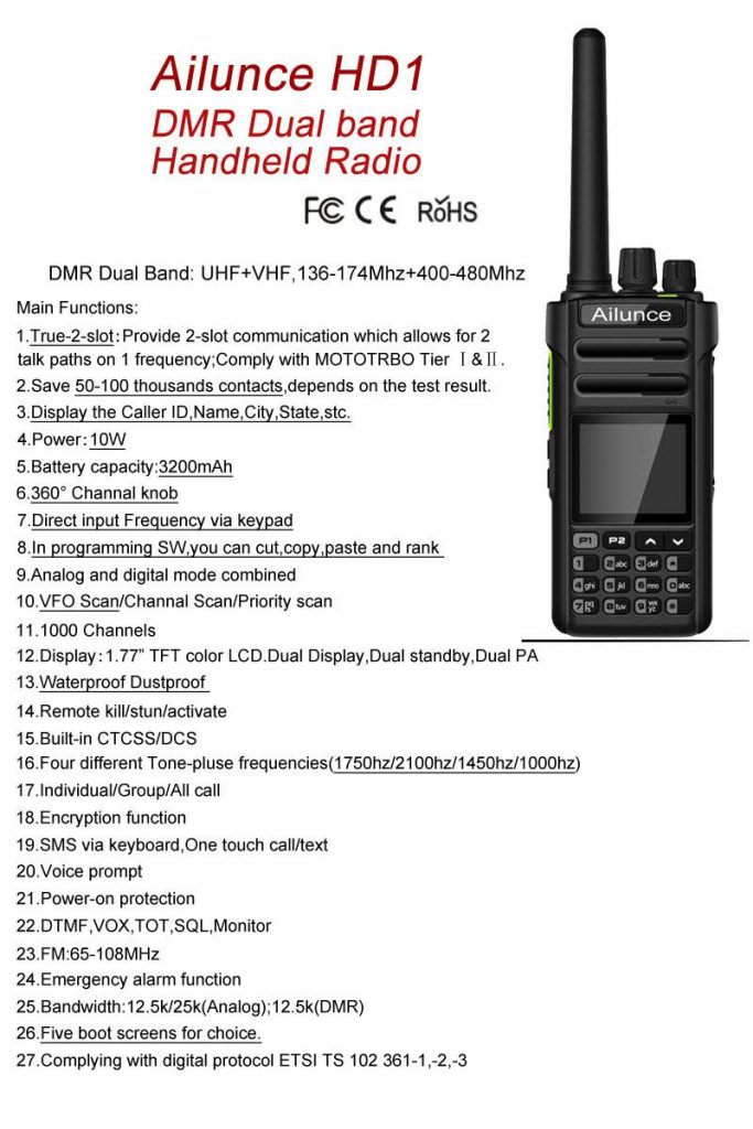 Ailunce HD1 DMR Dual Band