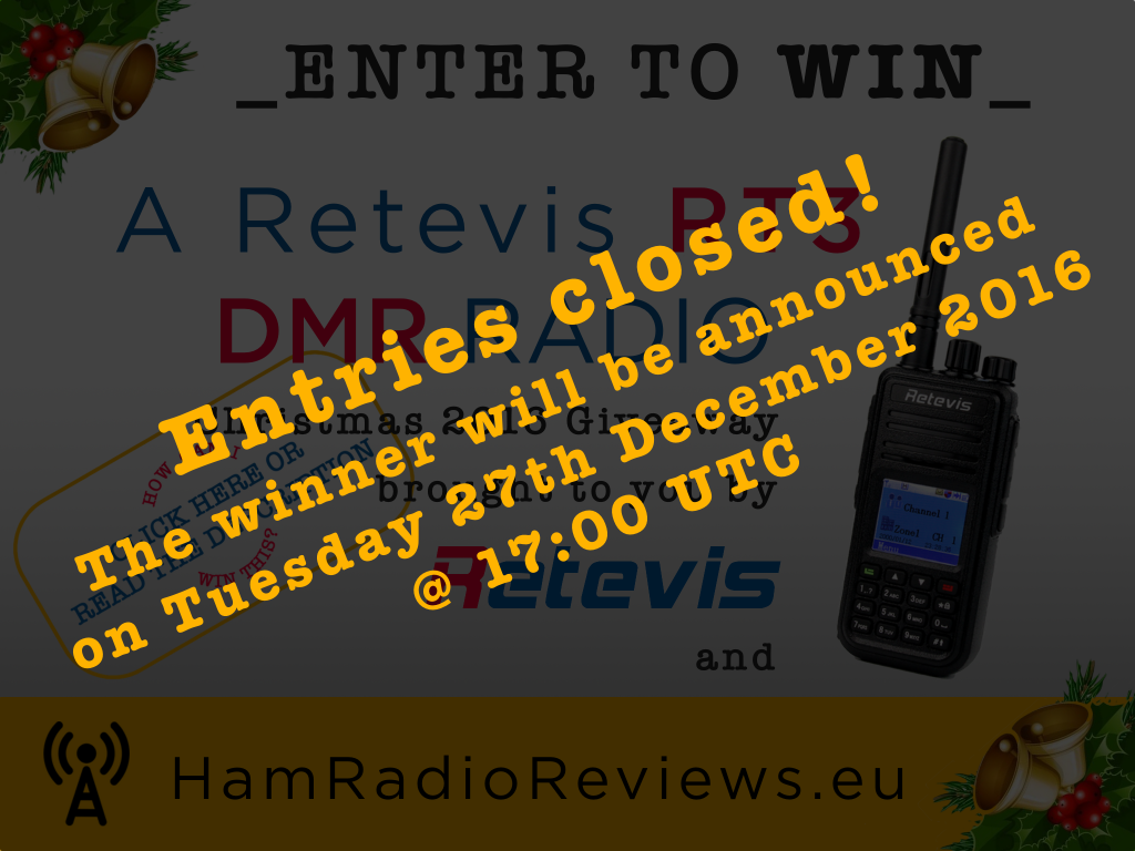 Retevis RT3 Giveaway Christmas 2016